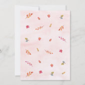 ピンク秋カボチャートラック赤ちゃんシャワー招待状 招待状 (裏面)