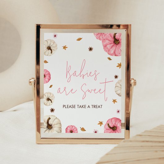 ピンク秋リトルカボチャベビーは甘い ポスター