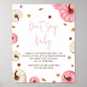 ピンク秋リトルカボチャベビー ポスター (正面)