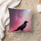 ピンク秋レイベン クッション (ブランケット)