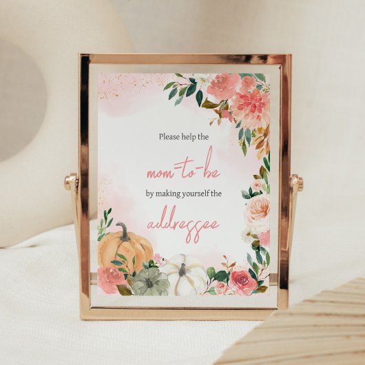 ピンク秋秋フローラカボチャエンベロープステーション ポスター