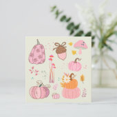 ピンク秋誕生日 シーズンカード (スタンド正面)