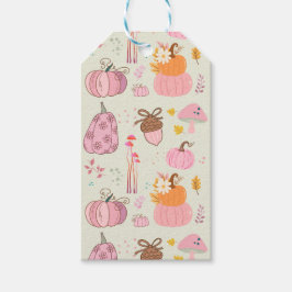 ピンク秋 ギフトタグ