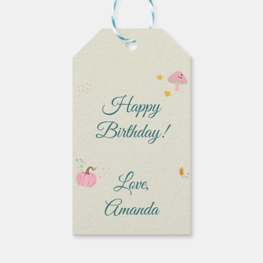 ピンク秋 ギフトタグ (裏面)