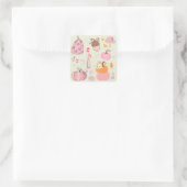 ピンク秋 スクエアシール (バッグ)