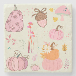 ピンク秋 ストーンコースター