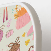 ピンク秋 ピックルボールラケット (左詳細)