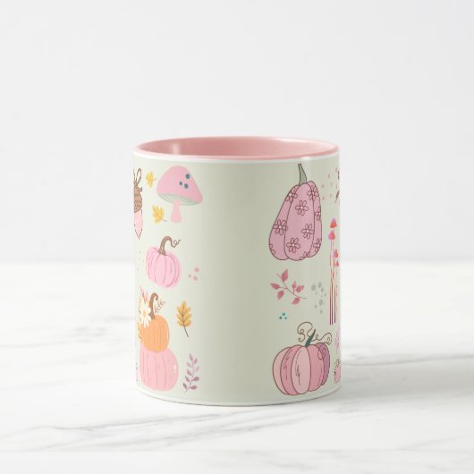 ピンク秋 マグカップ (中央)