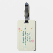 ピンク秋 ラゲッジタグ (裏面縦)