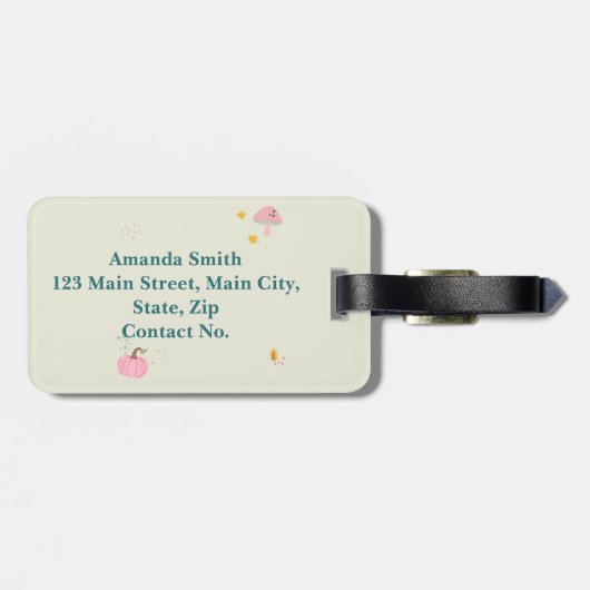 ピンク秋 ラゲッジタグ (裏面横)