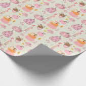 ピンク秋 ラッピングペーパー (角)