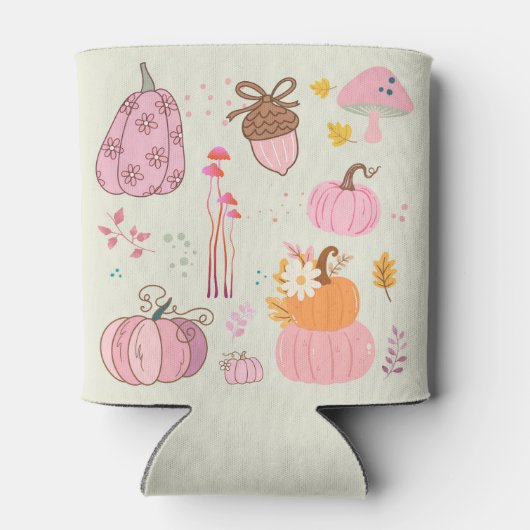 ピンク秋 缶クーラー (裏面)