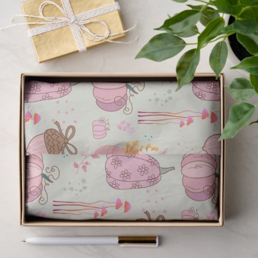 ピンク秋 薄葉紙 (ギフト)