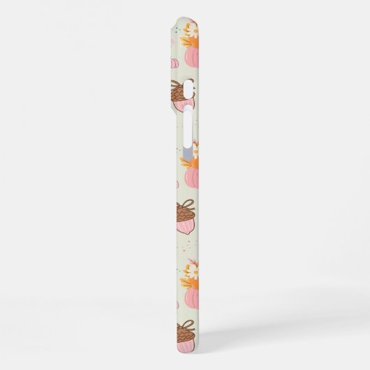 ピンク秋 iPhoneケース (左側面)