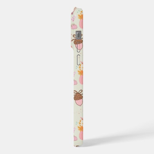 ピンク秋 iPhoneケース (左側面)