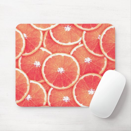 ピンク種のグレープフルーツの切れ マウスパッド (マウス)