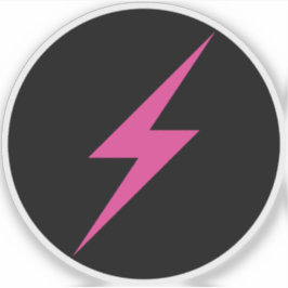 ピンク稲妻フェミニズムのボルト（黒） シール