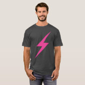 ピンク稲妻フェミニズムのボルト Tシャツ (正面フル)