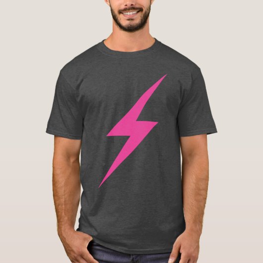 ピンク稲妻フェミニズムのボルト Tシャツ (正面)
