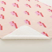 ピンク稲妻ボルトパターン シェルパブランケット (3/4)