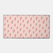 ピンク稲妻ボルトパターン デスクマット (正面)