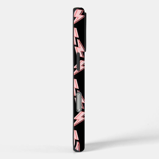 ピンク稲妻ボルトパターン Case-Mate iPhoneケース (裏面 / 右)