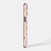ピンク稲妻ボルトパターン iPhone 15ケース (右側面)