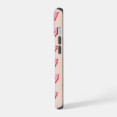 ピンク稲妻ボルトパターン iPhone 15ケース (左側面)