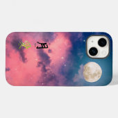 ピンク空白月iPhoneケース漢字LOVE Case-Mate iPhoneケース (裏面 (横))