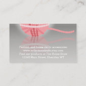 ピンク糸反射編み機編み物クロチェット 名刺 (裏面)