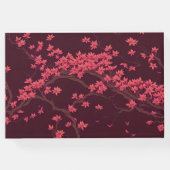 ピンク紙クレーン折り紙さくらんぼブロッサム ゲストブック (裏面)