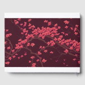 ピンク紙クレーン折り紙さくらんぼブロッサム ゲストブック (裏面)