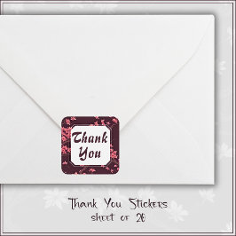 ピンク紙クレーン折り紙さくらんぼブロッサム スクエアシール