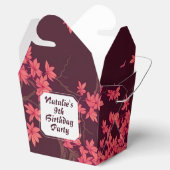 ピンク紙クレーン折り紙さくらんぼブロッサム フェイバーボックス (オープン)