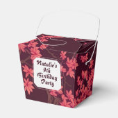 ピンク紙クレーン折り紙さくらんぼブロッサム フェイバーボックス (正面サイド)