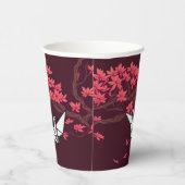 ピンク紙クレーン折り紙さくらんぼブロッサム 紙コップ (右)