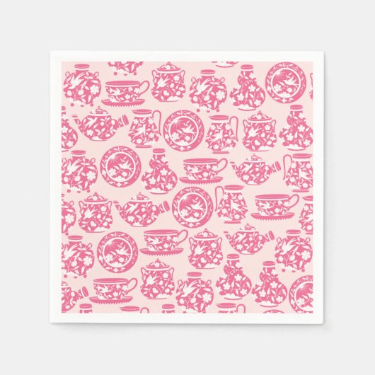 ピンク紙ナプキンス スタンダードカクテルナプキン (正面)