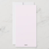 ピンク紙ハートスキニーバレンタインデー シーズンカード (裏面)