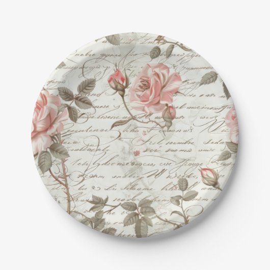 ピンク紙プレート ペーパープレート (正面)