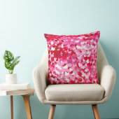 ピンク紙吹雪ハート クッション (椅子)