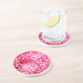 ピンク紙吹雪ハート コースター (側面)