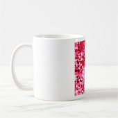 ピンク紙吹雪ハート コーヒーマグカップ (左)