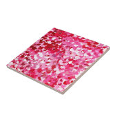 ピンク紙吹雪ハート タイル (側面)