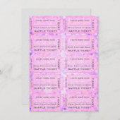 ピンク紙吹雪ラッフルチケットfor招待状 招待状 (正面/裏面)