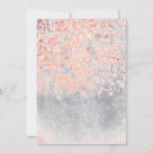 ピンク紙吹雪ヴィンテージ結婚式 招待状 (裏面)