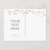 ピンク紙吹雪結婚円 案内ポストカード (裏面)