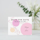 ピンク紙吹雪結婚円 案内ポストカード (スタンド正面)