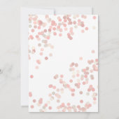 ピンク紙吹雪誕生日パーティー 招待状 (裏面)