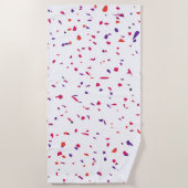 ピンク紙吹雪 ビーチタオル (正面)