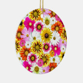 ピンク素晴らしがかった黄色の花柄のアクセサリー セラミックオーナメント (右)